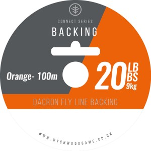 Wychwood Dacron Flyline Backing 20lb Orange 100m