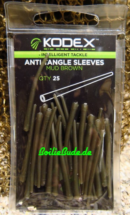 Kodex 30PLUS Anti Tangle Sleeves Mud Brown 40mm
