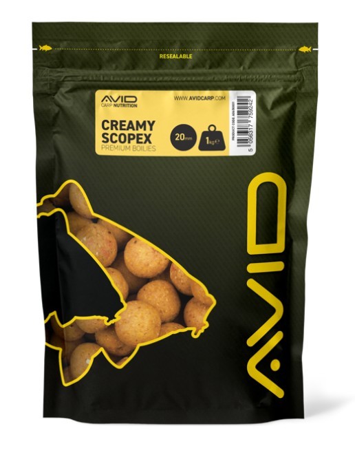 Avid Carp Creamy Scopex Shelf Life Boilies