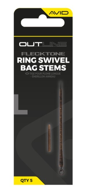Avid Carp Outline FleckTone Long Bag Stem - Ring Swivel