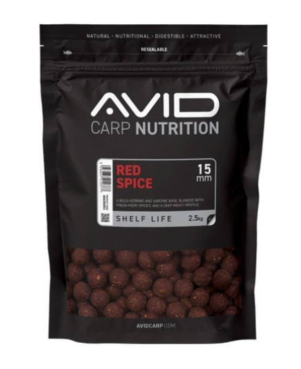 Avid Carp Red Spice Shelf Life Boilies New 15mm / 2,5kg