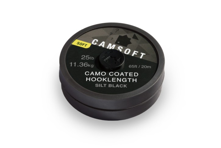 Thinking Anglers Camsoft Hooklength 25lb Camo Silt Black