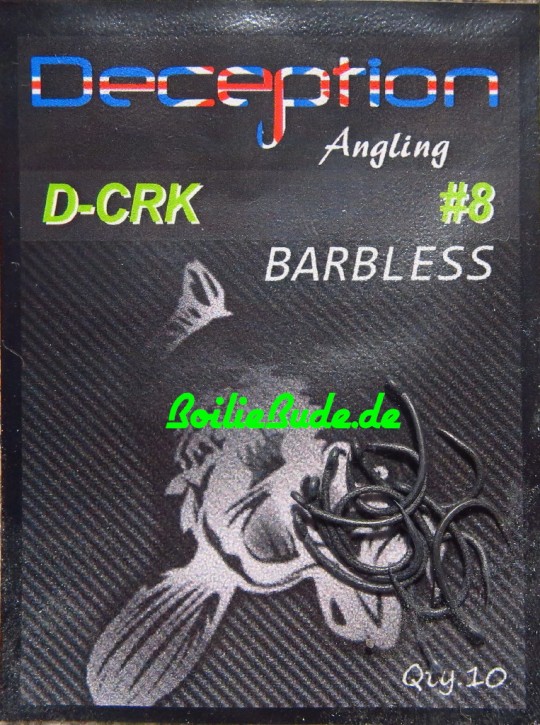 Deception Angling D-CRK Haken Größe 8 ohne Widerhaken