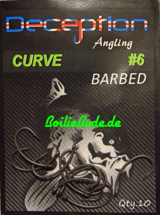 Deception Angling Curve Haken Größe 6 mit Widerhaken