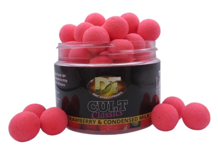 DT Baits Cult Classic Strawberry & Condensed Milk Pop Up´s 15mm