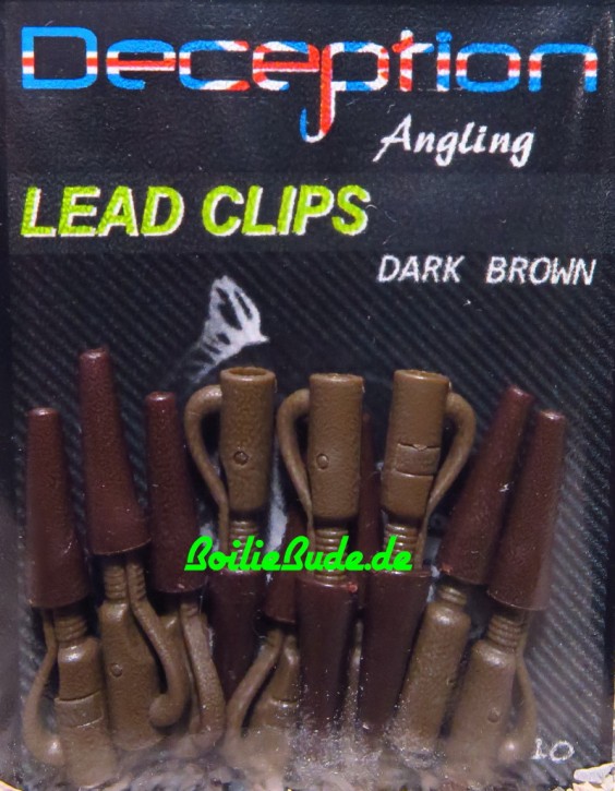 Decpetion Angling Lead Clip Dark Brown plus Tailrubber