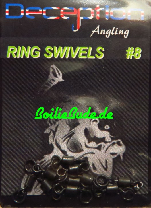 Deception Angling No.8 Ring Swivels, 10 Stück