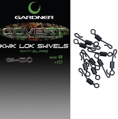 Gardner Tackle Covert Kwik Lok Swivels Size 8