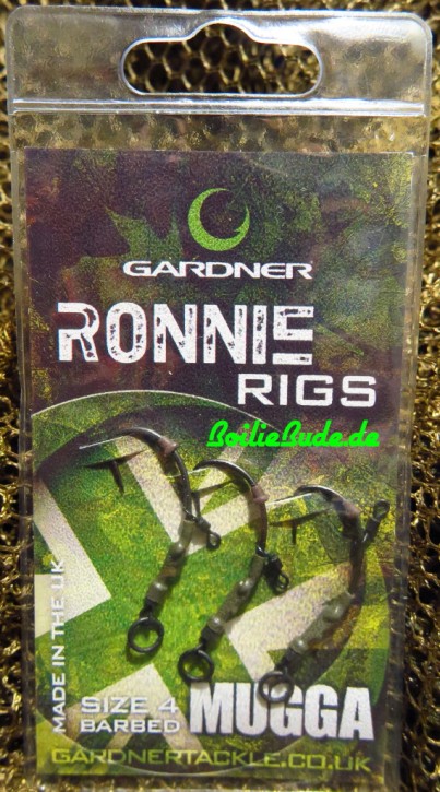 Gardner Tackle Ronnie Rigs Hakengröße 4 / Barbed (mit Widerhaken)