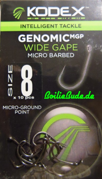 KODEX GenomicMGP Wide Gape Hakengröße 8 / Barbed (mit Widerhaken)