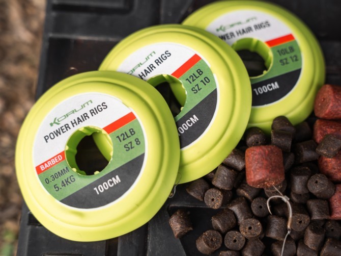 Korum Power Hair Rigs 1m Hakengröße 10