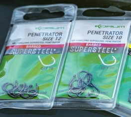 Korum Supersteel Penetrator Hook Barbed Hakengröße 8