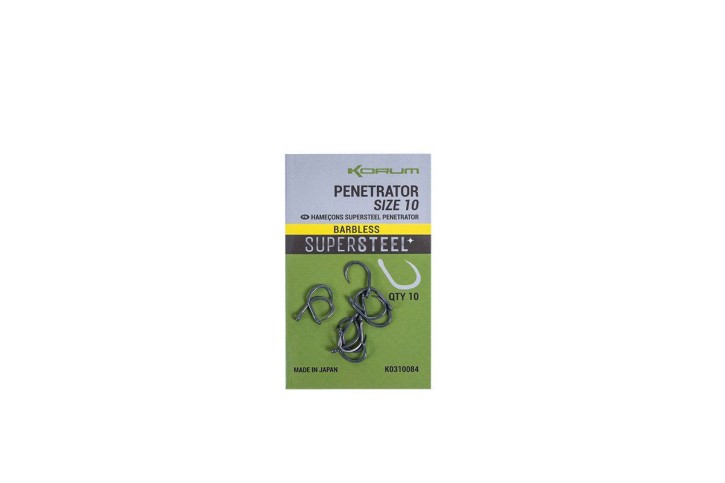 Korum Supersteel Penetrator Hook Barbless Hakengröße 10