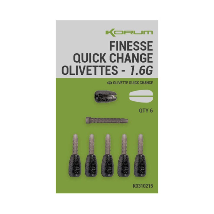 Korum Fishing Finesse Quick Change Olivettes 1.6G