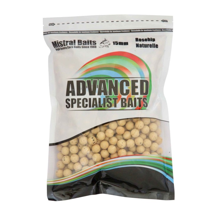 Mistral Baits Rosehip Isotonic Naturelle Boilies 1kg / 15mm