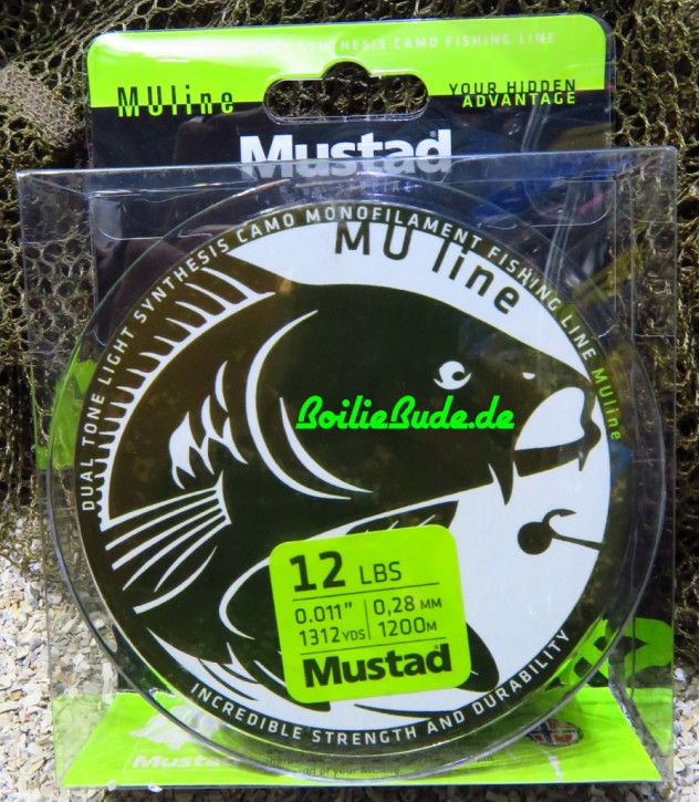 Mustad MUline Carpline, Karpfenschnur 12lb