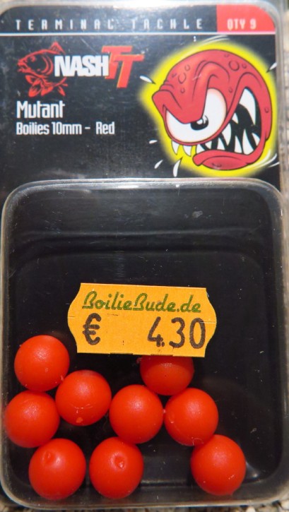 Nash Tackle Mutant Boilies in 10mm Größe Rot