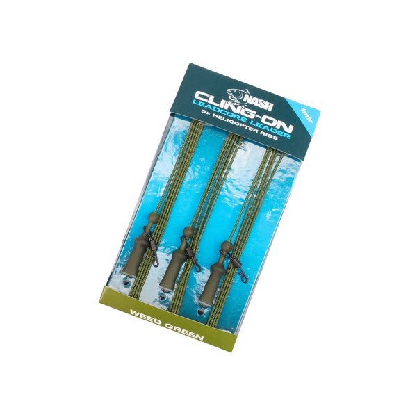 Nash Tackle Cling-On Leadcore Helicopter Leader Weed Green