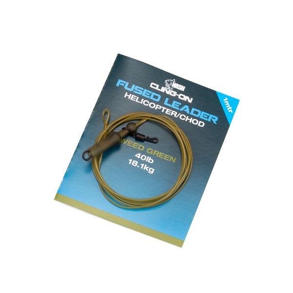 Nash Tackle Cling-On Fused Helicopter Leader Weed Green