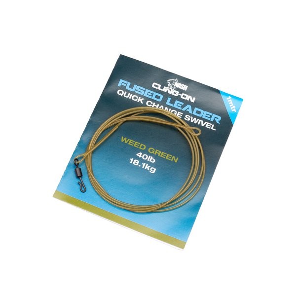 Nash Tackle Cling-On Fused Leader Weed Green