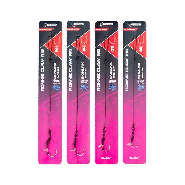 Nash Tackle Ronnie Claw Rig Barbed Hakengröße 8