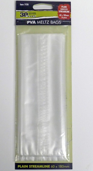 Kodex 30PLUS PVA Meltz Bags - Plain Streamline (60x180mm)