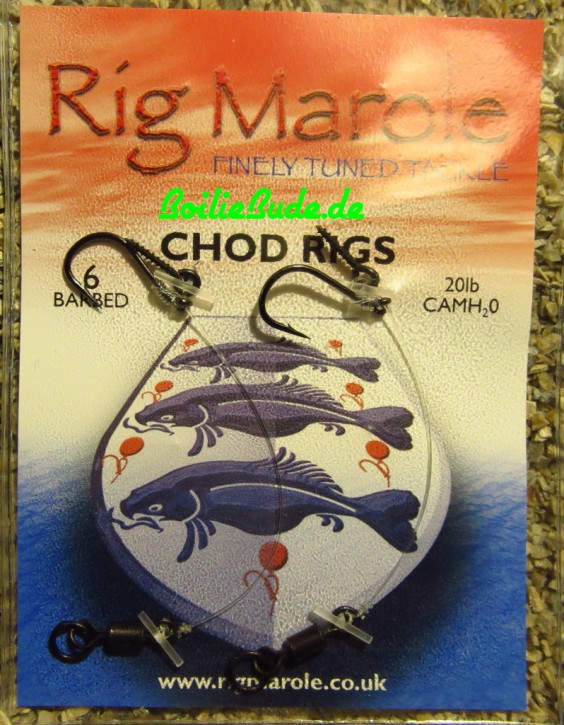 Rig Marole Chod Rigs Size 6 Barbed, mit Widerhaken