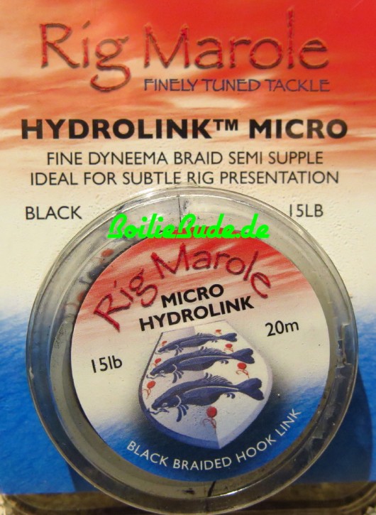 Rig Marole Hydrolink Micro Black in 15lb, 20m