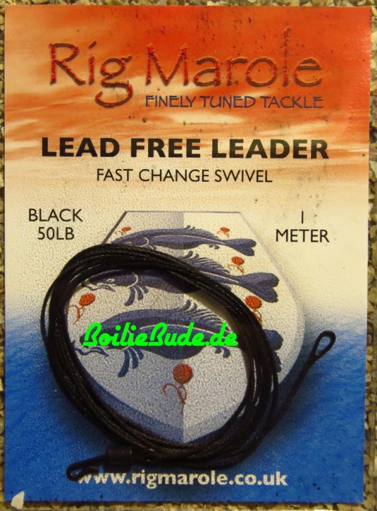 Rig Marole Lead Free Leaders Black 1m, Quick Change Swivel