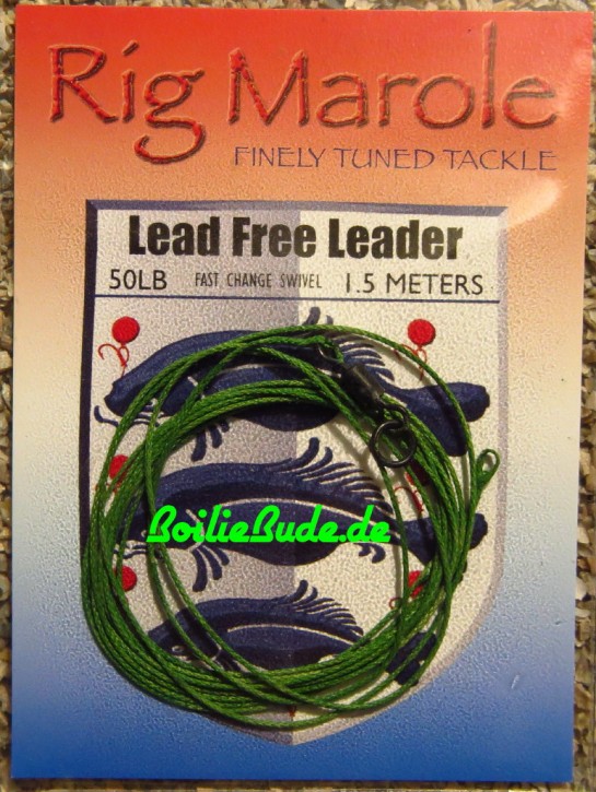Rig Marole Lead Free Leaders Green 1.5m, Ring Swivel