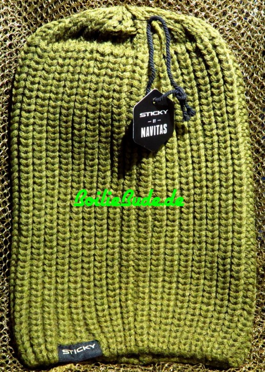 Sticky Baits Olive Knitted Beanie