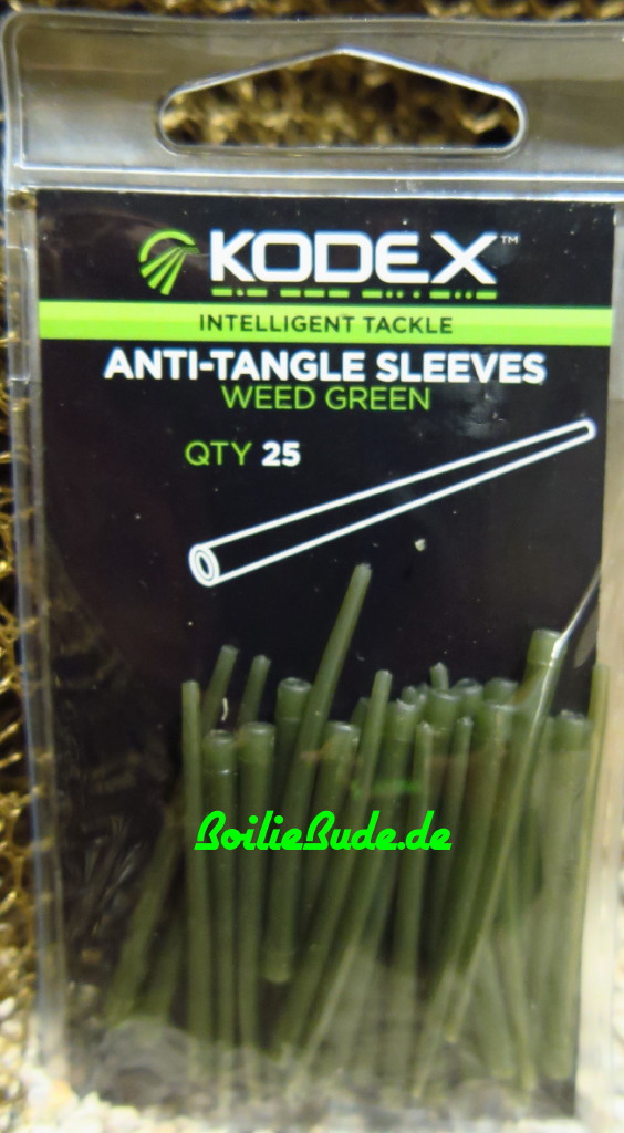 30 Plus Kodex Anti Tangle Sleeve Weed Green 25pk Carp fishing tackle 